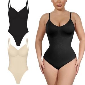 NWT 2 Piece Bodysuit Shapewear Seamless Sculpting Body Shaper